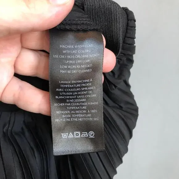 Free People Winona Pleated Accordion Flare Wide Leg Pants Black Sz XL - Picture 4 of 5